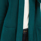 Cardigan feminino de algodão com abertura frontal, verde escuro, tamanho extragrande, Charter Club