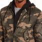 Jaqueta bomber camuflada Cortez masculina American Rag, verde, tamanho grande