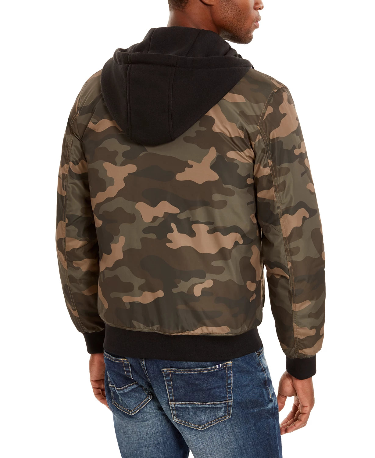 Jaqueta bomber camuflada Cortez masculina American Rag, verde, tamanho grande