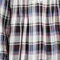 Blusa xadrez feminina estilo &amp; co, gola dividida, tamanho uva, pequeno