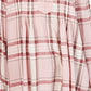 Blusa xadrez feminina com decote aberto, tamanho XS, vermelho brilhante, estilo &amp; co