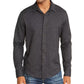 Camisa masculina American Rag Regular Fit de sarja escovada com botões, preta, tamanho X-S