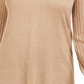 Blusa feminina JM Collection com gola em lurex e decote em treliça, tamanho extragrande, dourada