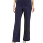 Calças Karen Scott Petites Microfleece Femininas Tamanho Azul Marinho Petite Grande