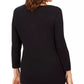 Karen Scott Top Feminino de Algodão com Strass e Coração Preto Tamanho X-S