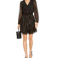Vestido curto feminino com estampa arco-íris e jacquard da INC International Concepts, preto, tamanho pequeno