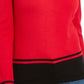 Karen Scott Suéter Feminino Colorblocked-Hem Vermelho Tamanho P