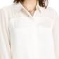 Camisa túnica feminina Alfani com botões, branca, tamanho extragrande