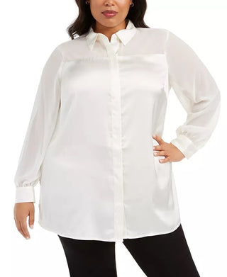 Blusa Alfani Feminina Embelezada Branca Tamanho 3 Extra Grande
