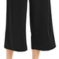 Calça culotte feminina Alfani com amarração frontal, preta, tamanho 12