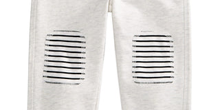 First Impressions Baby Boys Knee Patch Jogger Pants  White Size 18MOS