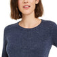 Suéter feminino salpicado Maison Jules azul tamanho grande