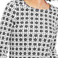 Camiseta feminina estampada de algodão pima Charter Club, branca, tamanho pequeno