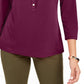 Camisa polo feminina de malha Charter Club, roxa, tamanho X-S