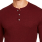 Camisa Henley de Caxemira Masculina Tasso Elba Vinho Tamanho Médio