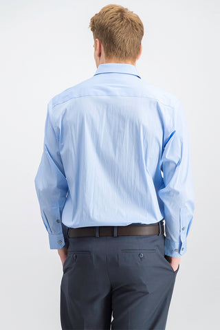 Camisa lisa masculina Alfani Classic-Fit azul brilhante tamanho XXX-G