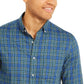 Club Room Masculino Xadrez Stretch Botão Down Azul Marinho Tamanho Pequeno