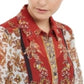 Blusa feminina com estampa de cachecol INC International Concepts, vermelha, tamanho médio