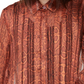 Blusa feminina com babados e estampa de cobra da INC International Concepts, laranja, tamanho X-S