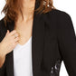 Blazer feminino peplum de renda da INC International Concepts, preto, tamanho pequeno