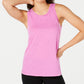 Ideology Camiseta regata feminina esportiva com costas em malha, Sweet Tart, roxa, tamanho X-S