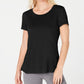 Camiseta feminina Ideology com amarração nas costas, preta, tamanho X-S