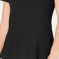 Camiseta feminina Ideology com amarração nas costas, preta, tamanho X-S