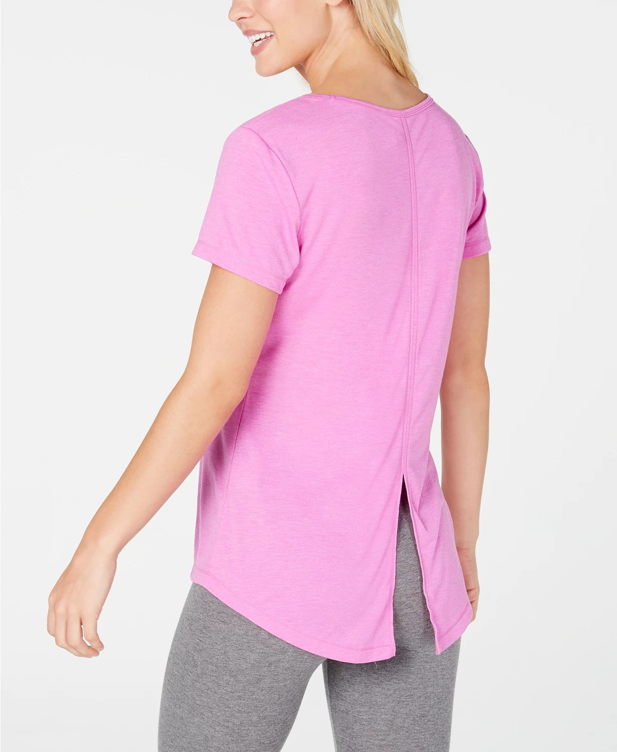 Camiseta feminina Ideology com amarração nas costas, roxa, tamanho extragrande