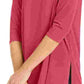 Blusa feminina Alfani com ombros descobertos e assimétrica, vermelha, tamanho médio