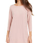 Blusa túnica feminina Alfani manga 3/4 rosa tamanho XX-G