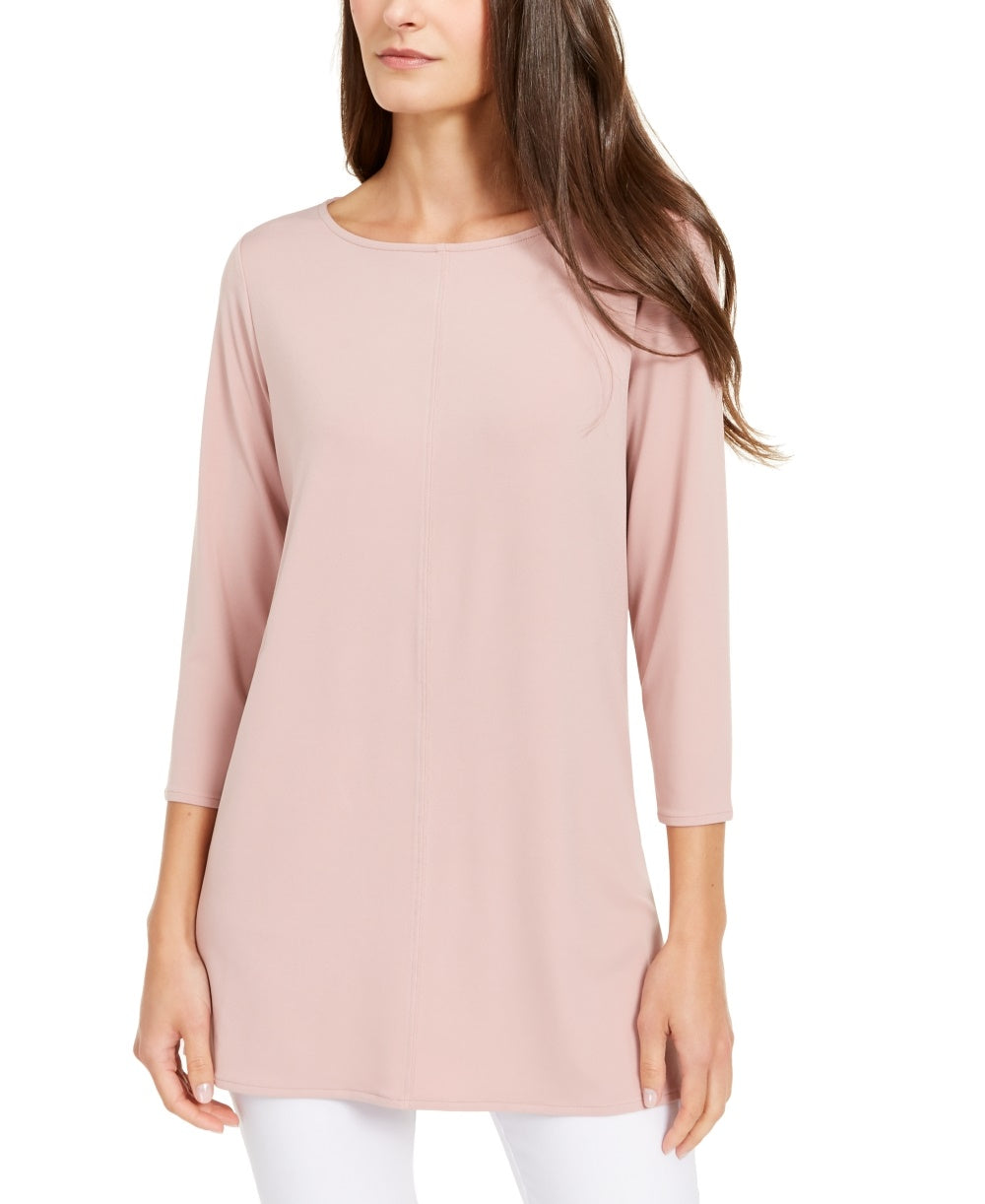 Blusa túnica feminina Alfani manga 3/4 rosa tamanho XX-G