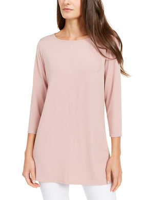Blusa túnica feminina Alfani manga 3/4 rosa tamanho XX-G