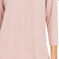 Blusa túnica feminina Alfani manga 3/4 rosa tamanho XX-G