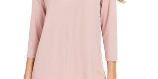 Blusa túnica feminina Alfani manga 3/4 rosa tamanho XX-G