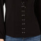 INC International Concepts Top Feminino com Cadarço Preto Tamanho X-S