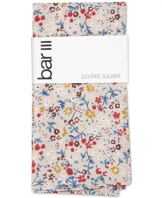 Lenço de bolso floral Lassen masculino Bar III, bege, tamanho regular
