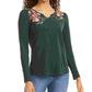 Top térmico feminino de algodão bordado pequeno Style &amp; Co, verde PP