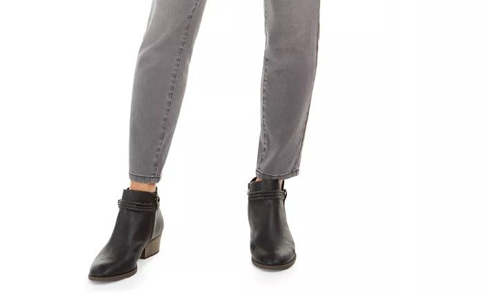 Jeans Curvy Fit Skinny com Bolso Brilhante, Tamanho 2, Cinza Escuro, Estilo &amp; Co Feminino