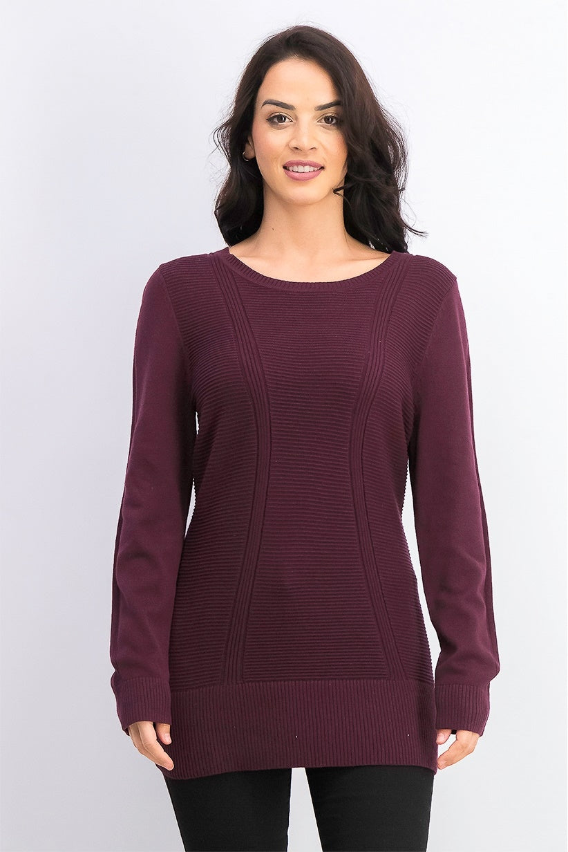 Suéter feminino estilo &amp; co com pontos mistos, roxo, tamanho grande