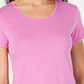 Camiseta feminina Ideology com costas em malha, roxa, tamanho pequeno