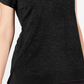 Camiseta feminina Ideology com bainha de malha, preta, tamanho X-S