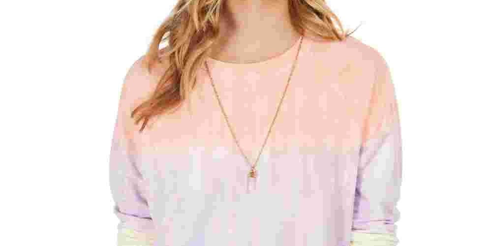 Moletom feminino tie-dye estilo &amp; co rosa tamanho grande