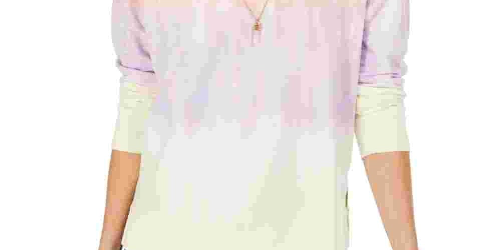 Moletom feminino tie-dye estilo &amp; co rosa tamanho grande