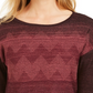 Suéter feminino JM Collection com costura metálica e ombros caídos, roxo, tamanho X-S