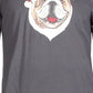 Club Room Masculino Santa Bulldog Festa de Natal Top Cinza Escuro Tamanho XX-G