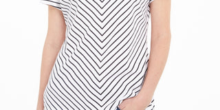 Karen Scott Blusa Listrada Feminina Branca Tamanho P