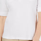 Karen Scott Blusa Feminina de Algodão com Gola Johnny, Branca, Tamanho P