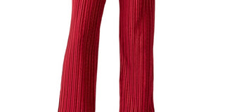 Calça feminina Alfani de veludo plissada, tamanho vinho, pequena e grande