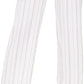 Calça feminina listrada JM Collection, branca, tamanho XX-G