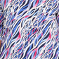 Túnica estampada com decote em zíper e manga comprida feminina JM Collection, tamanho 3X